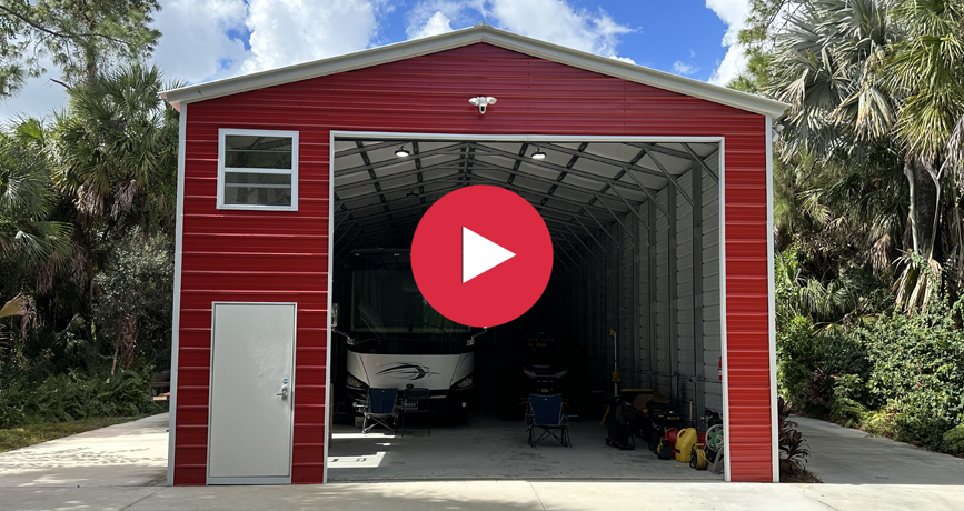 24×60 Steel RV Storage Building Video