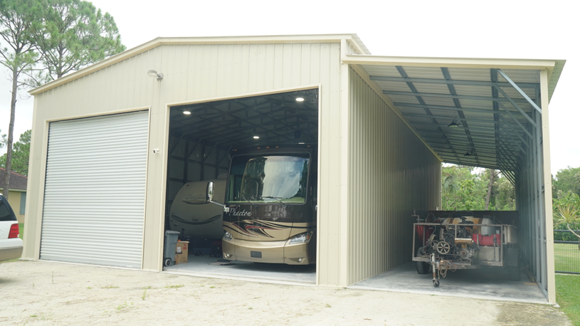 34x52x16 RV Storage Building with Gable Vent Frame Out