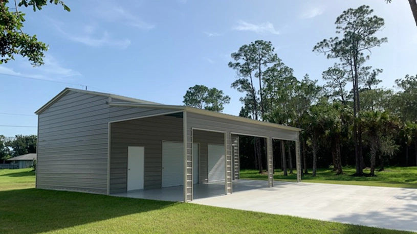 24×35 Prefab Steel Garage