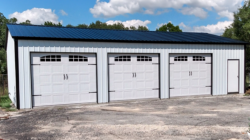 24x45 Three Car Metal Garage