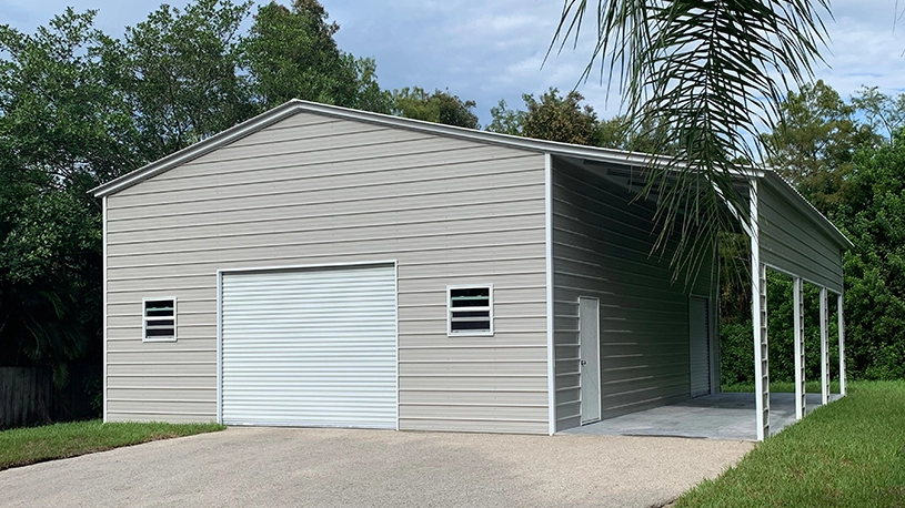 30×40 Metal Building with Lean-to