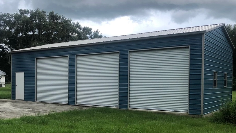 30×40 Three Car Garage w/ Walk Door in Florida