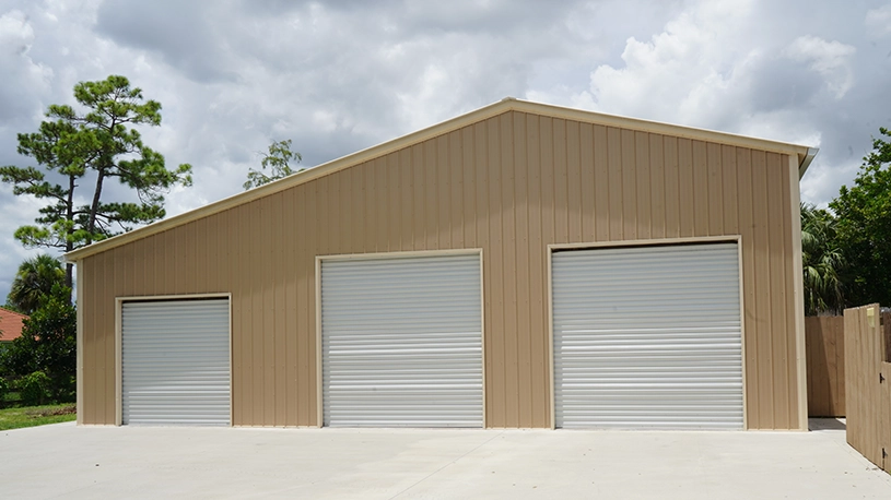 30×50 Three Car Multi-Bay Garage in Florida