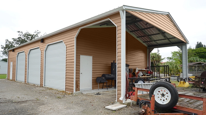 30×60 Carport Hybrid Building