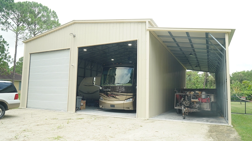 34×52 Florida Metal RV Shelter