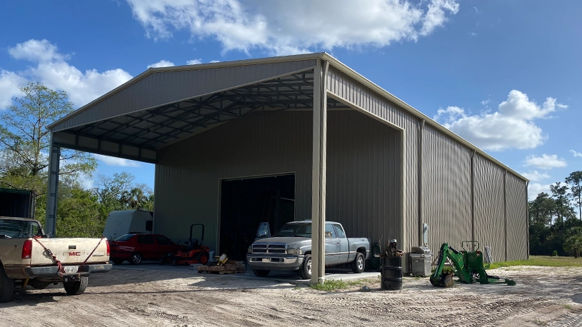 50×100 Florida Commercial Metal Garage