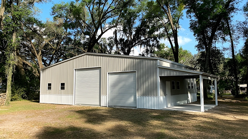 50×40 Metal Building with Lean-To