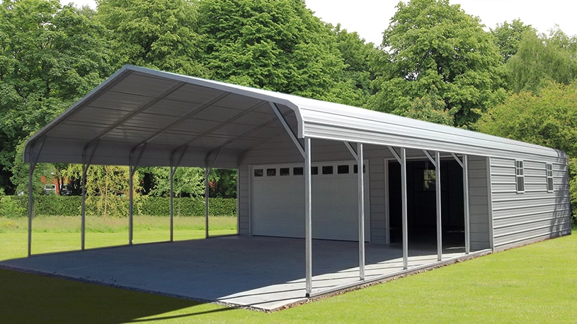 30×40 Metal Garage with Carport