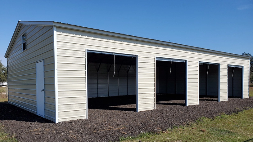 30×50 Prefab Steel Garage with Side Entry