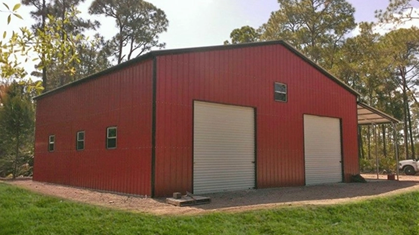 40×60 Metal Garage with Lean-to