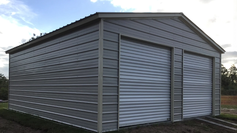 22x25 Two Car Steel Garage